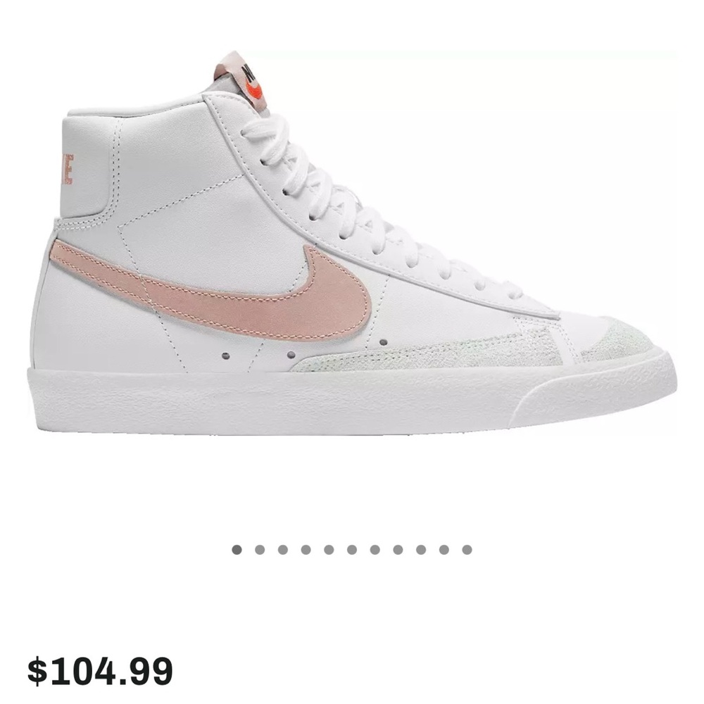 Nike White and Tan High-Top Sneakers